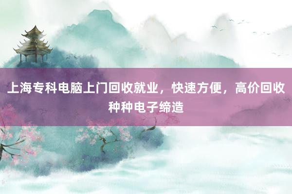 上海专科电脑上门回收就业，快速方便，高价回收种种电子缔造